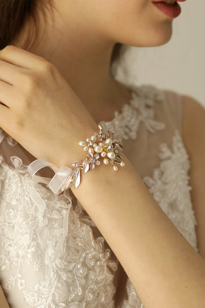 Freshwater Pearl Bridal Wristband Bridal Jewelry