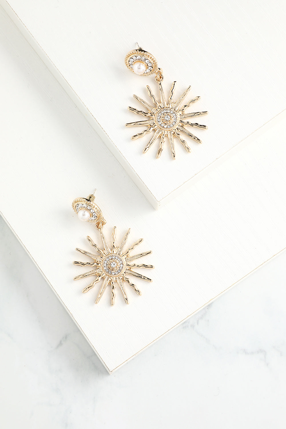 Sunflower Gold Drop Earrings