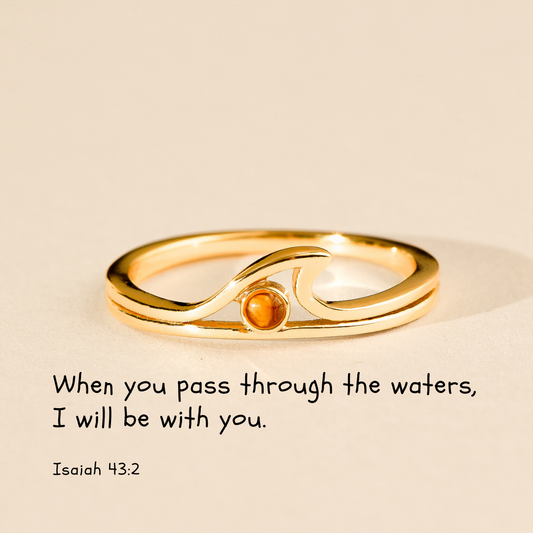 Through Deep Waters - Isaiah 43:2 Ring