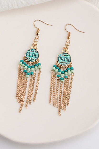 Pink Boho Style Drop Earrings