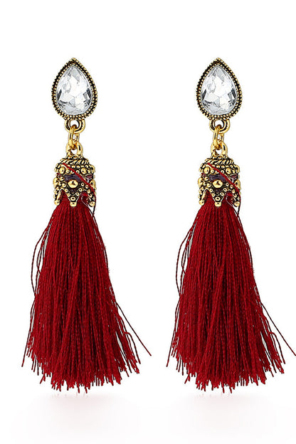 Red Tassels Earrings