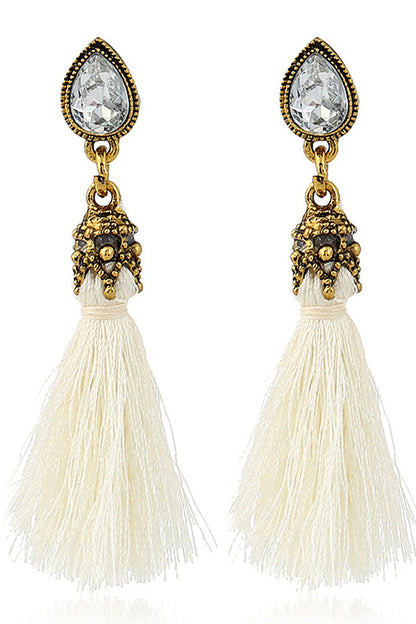 Red Tassels Earrings