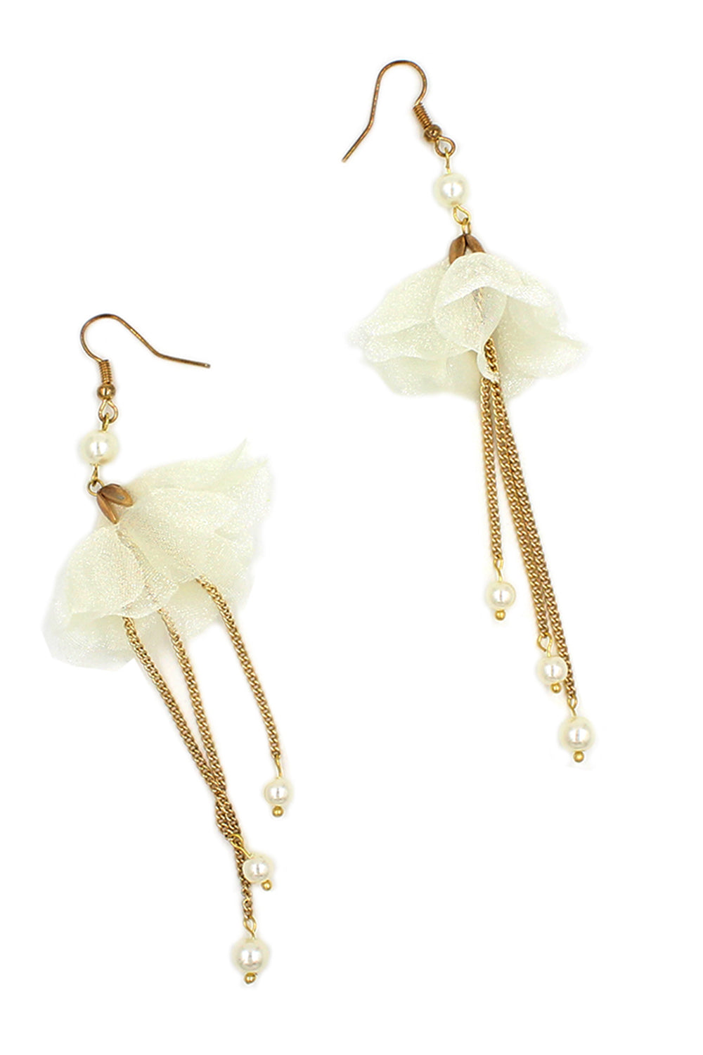 Beaded Flower Bridal Headband Earrings