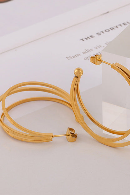 Trendy Hoop Metal Earrings