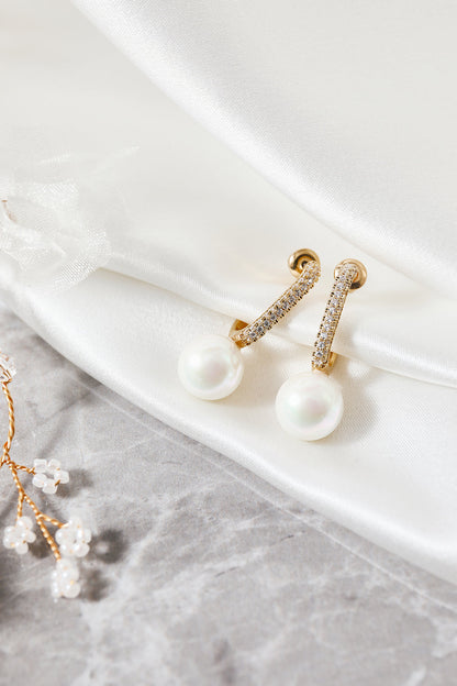 Pearl Water Drop Earrings