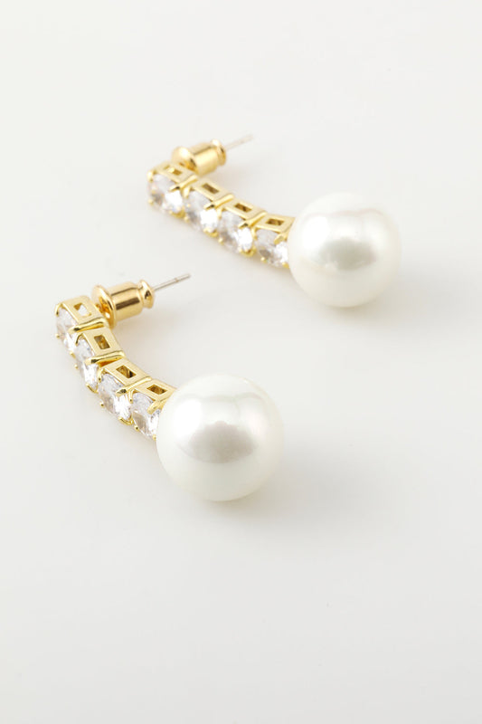 Crystal Pearl Earrings