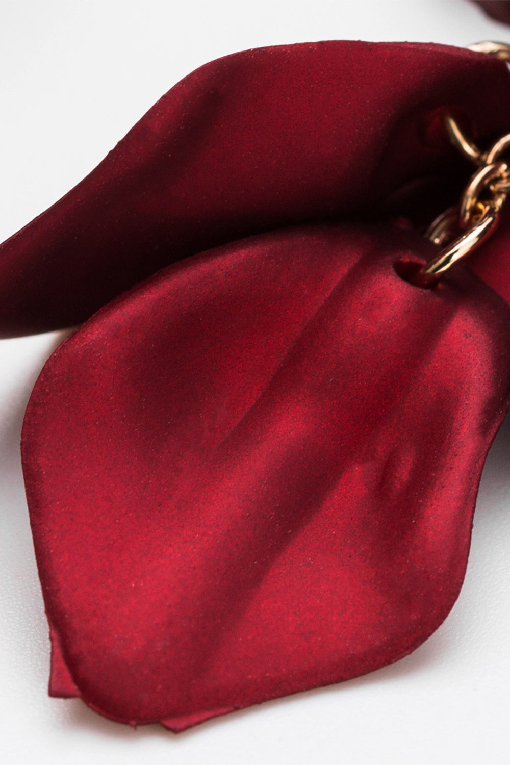 Red Petal drop earrings