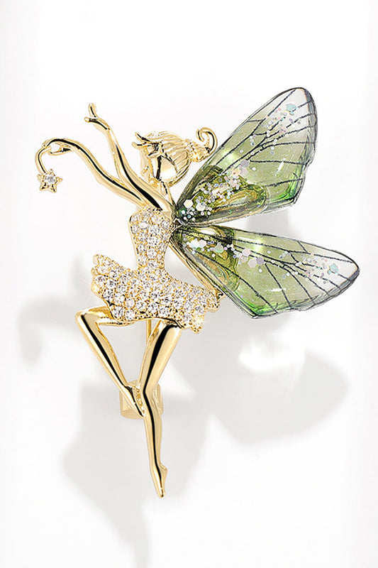 Transparent Wings Angel Brooch