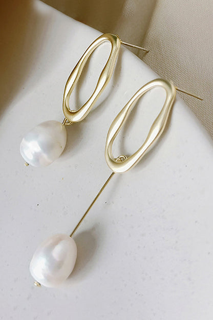 Baroque Natural Textured Pearl Earrings