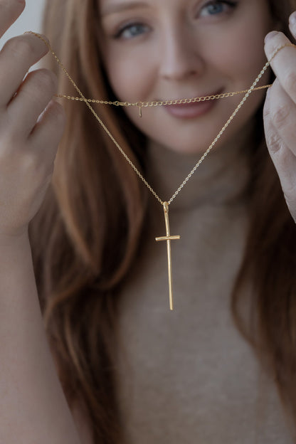 A Cross to Hold Onto - Sterling Necklace