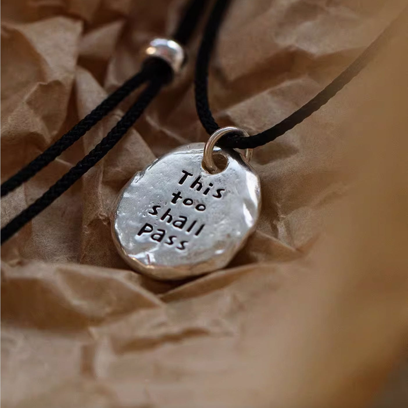 This Too Shall Pass - Sterling Nugget Necklace