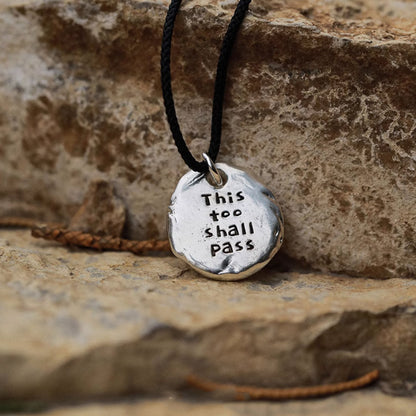 This Too Shall Pass - Sterling Nugget Necklace