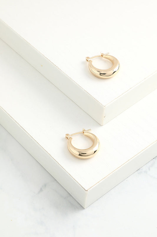 Simple Gold Circle Earrings